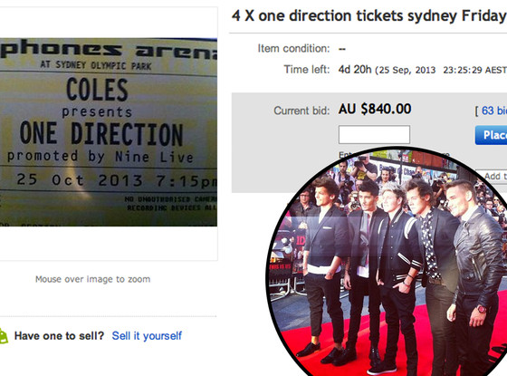One Direction, Tickets One Direction, Tickets